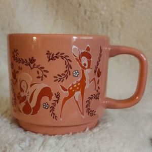 Disney Coral Mug with Bambi Design